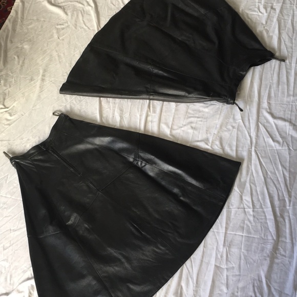 Vintage Genuine Leather Skirt - Picture 3 of 6